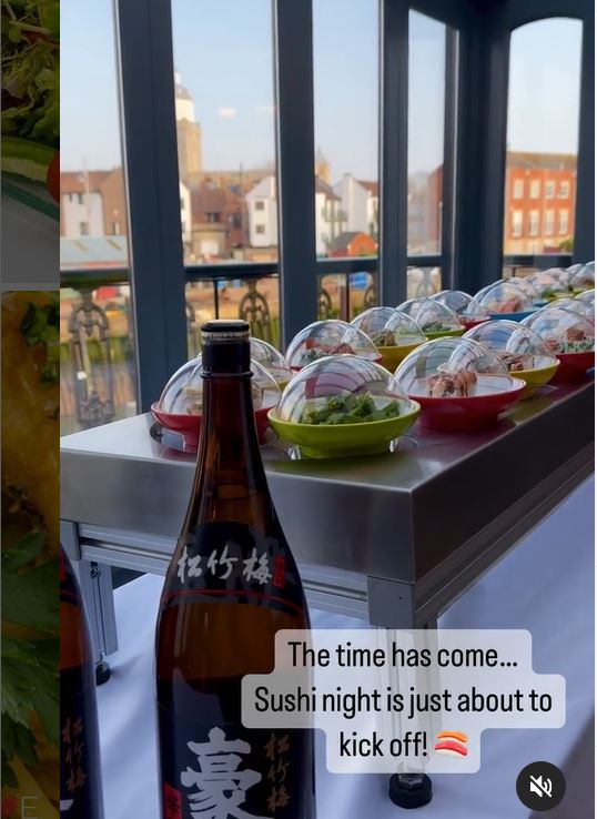 Sushi conveyor at venue